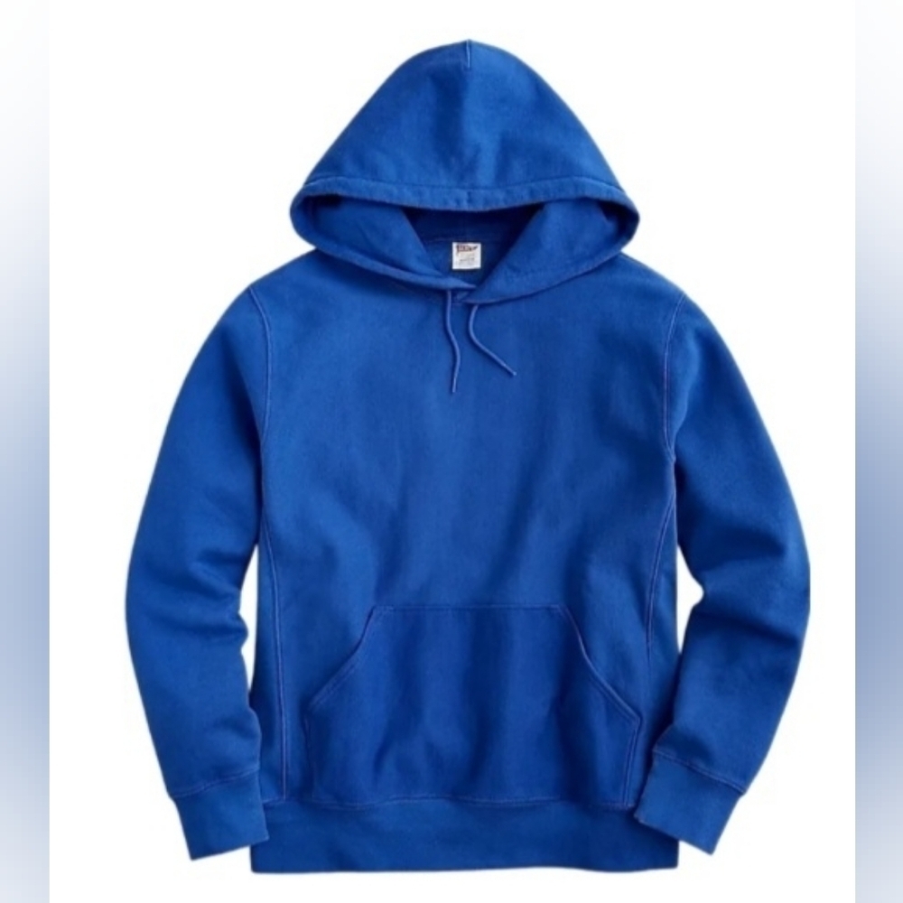 J. Crew Heritage Fleece Royal Blue 90's Vibe Hoodie. Men's Size S